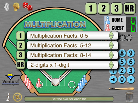 Multiplication Baseball app screenshot 2