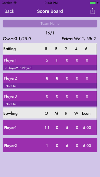 CricketScorer Screenshot