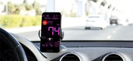 Speedmeter mph digital display