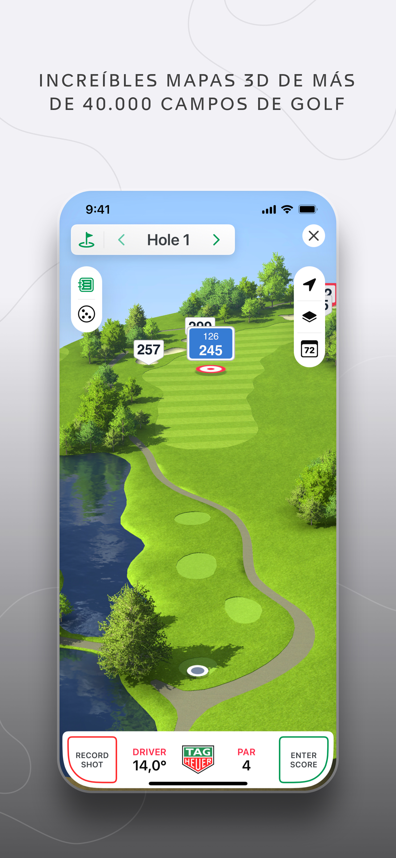 TAG Heuer Golf: GPS & mapas 3D