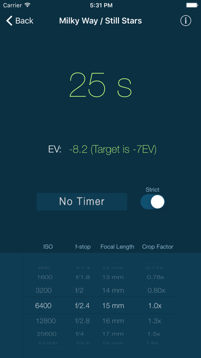 LExp - Long Exposure Calcs Screenshot