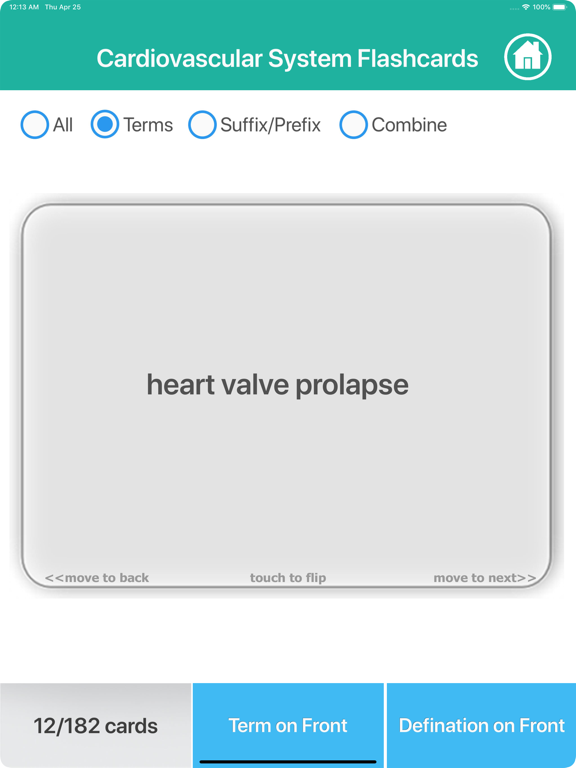 Cardiovascular Medical Terms iPad screenshot