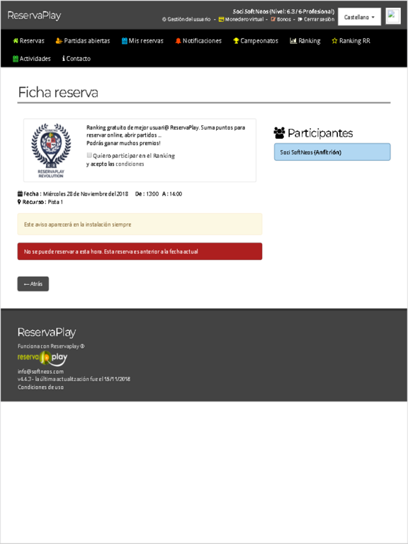 ReservaPlay iPad screenshot 5