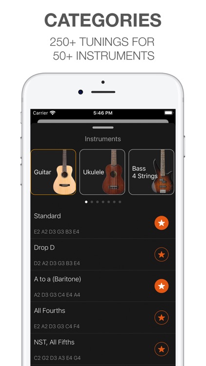Tuner - Guitar, Ukulele, Bass
