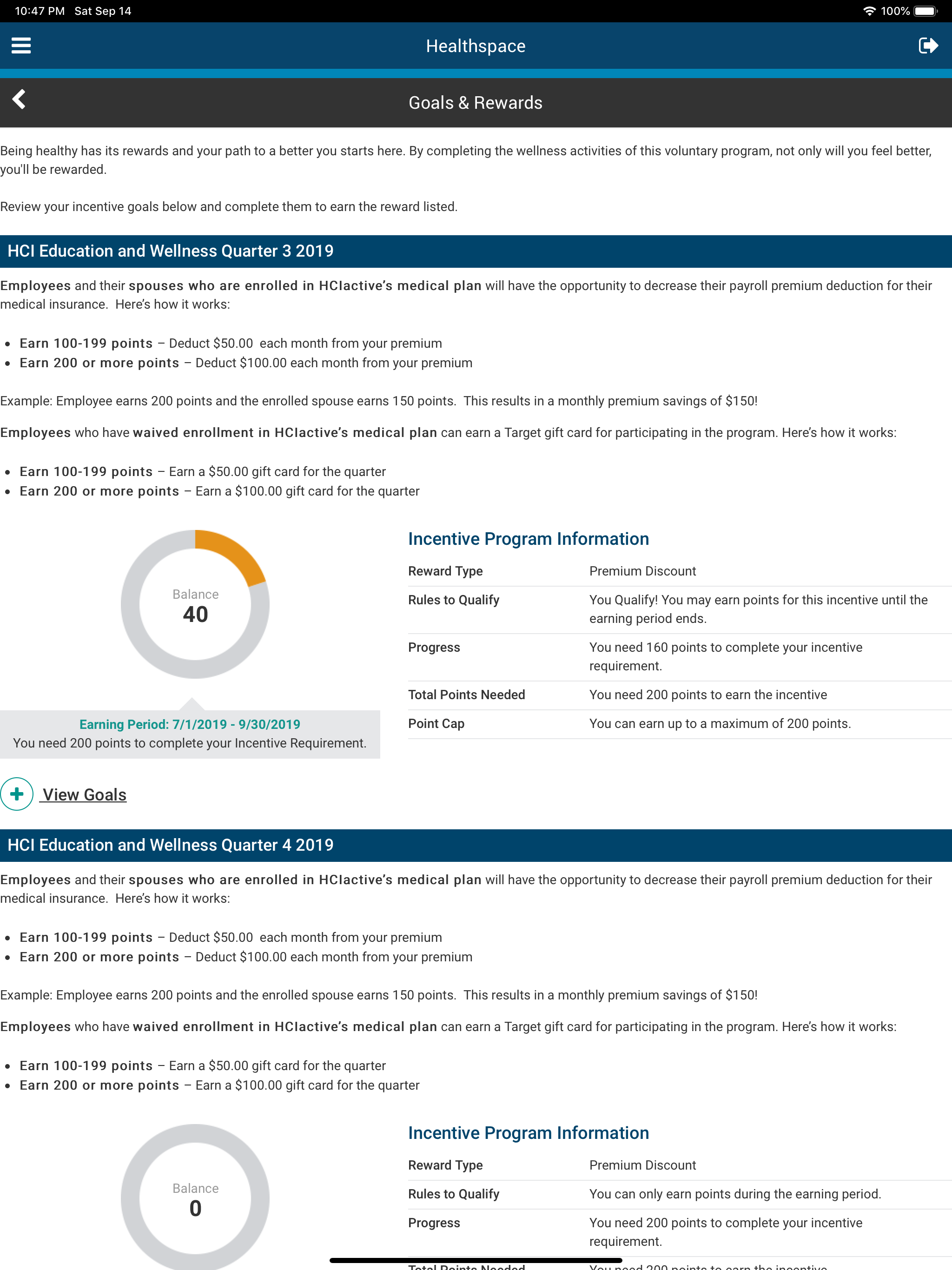 Healthspace screenshot 7