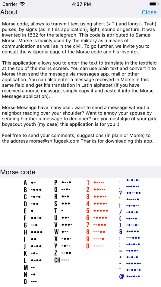 #5. Morse Message (iOS) 由: Yann LANDOT