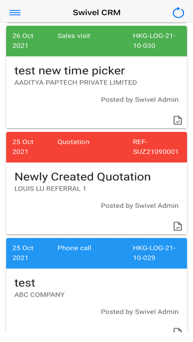 Screenshot #1 pour Swivel CRM