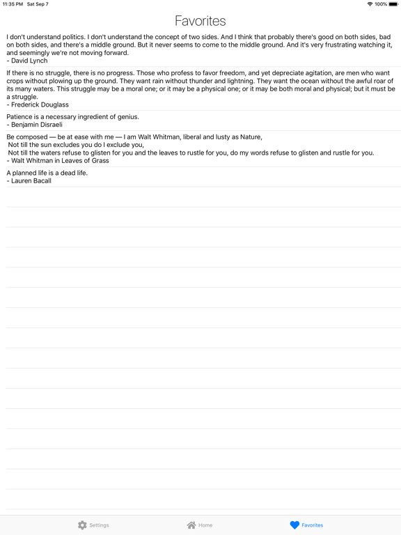 qotd - Quote of the Day! iPad screenshot 2 - Reference app