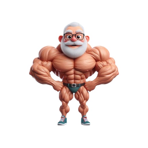 Grandad Bodybuilder Stickers