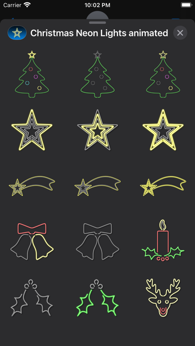 Screenshot #3 pour Christmas Neon Lights animated