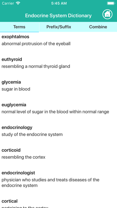 Endocrine System Medical Terms iPhone screenshot