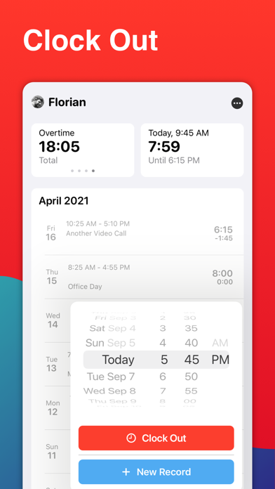 WorkTimes - Hours Tracker Screenshot