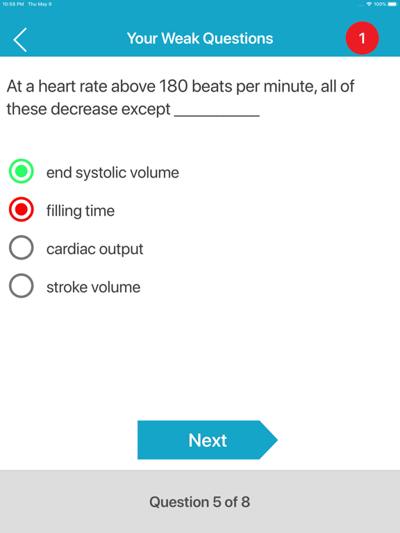 Cardiovascular System Quizzes iPad screenshot