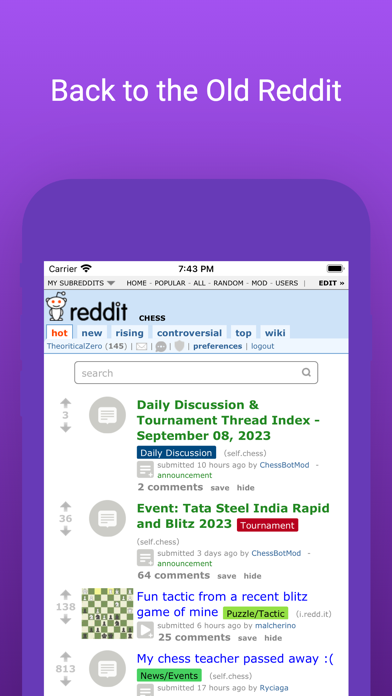 Yesterday For Old Reddit