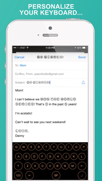 Beautiful BubbleText Keyboard