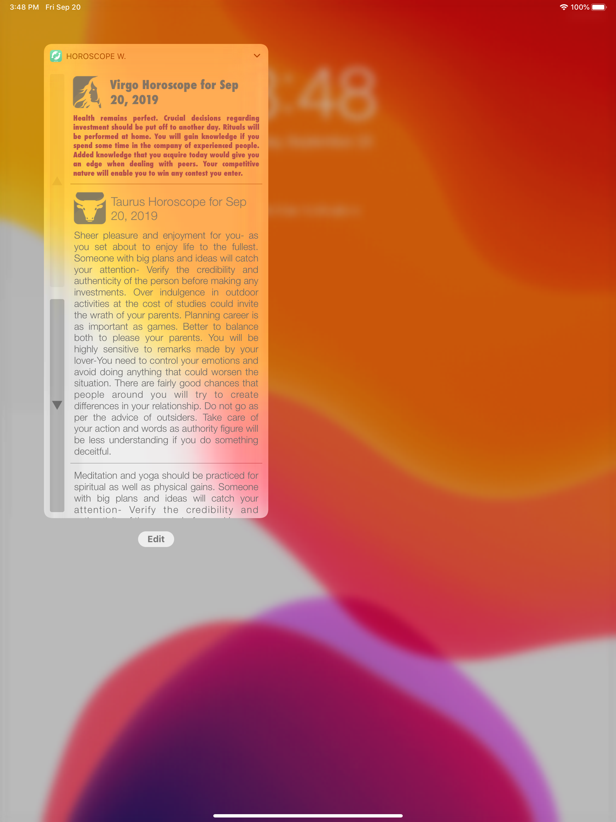 Horoscope Widget screenshot 12