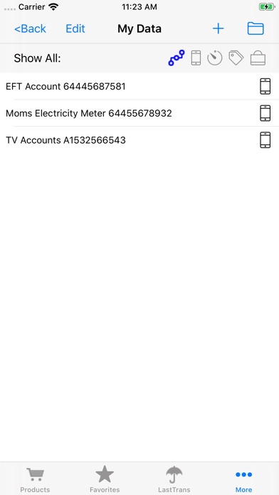 mPOS iPhone screenshot