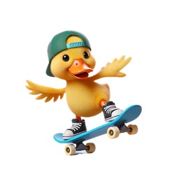 Skateboard Duckling Stickers