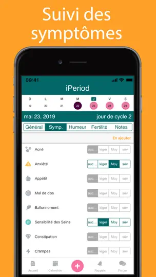 Capture d'écran de IPeriod Lite Suivi Des Règles sur iPhone 4