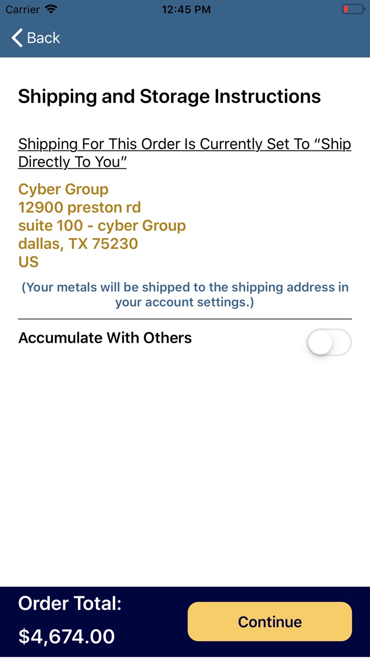iPhone screenshot