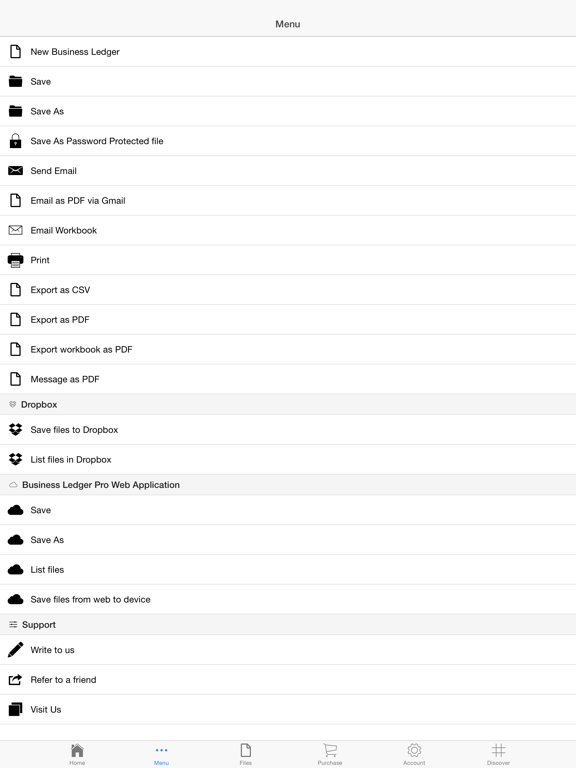 Business Ledger Pro iPad screenshot