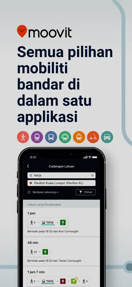 Moovit: trasnport awam