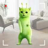 Green Alien Cat Dance Filter - App Icon