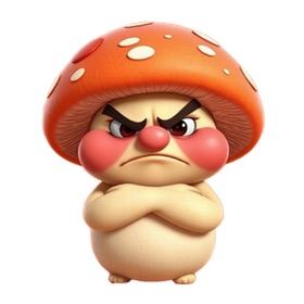 Grumpy Mushroom Stickers