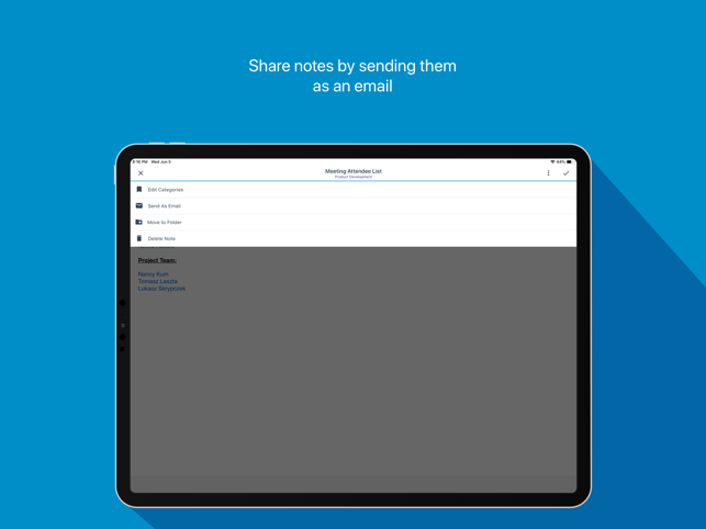 BlackBerry Notes Screenshot