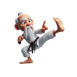 Kung Fu Grandad Stickers