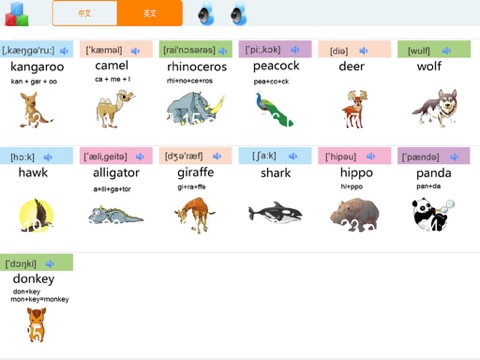 BabyLearnChinese-Animals iPad screenshot