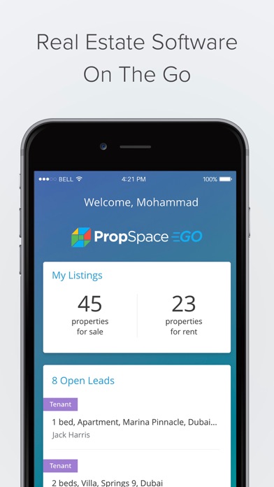 Screenshot #1 pour PropSpace Real Estate CRM