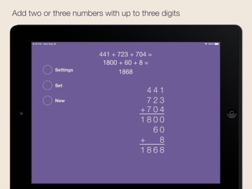 Partial Sums Addition iPad screenshot