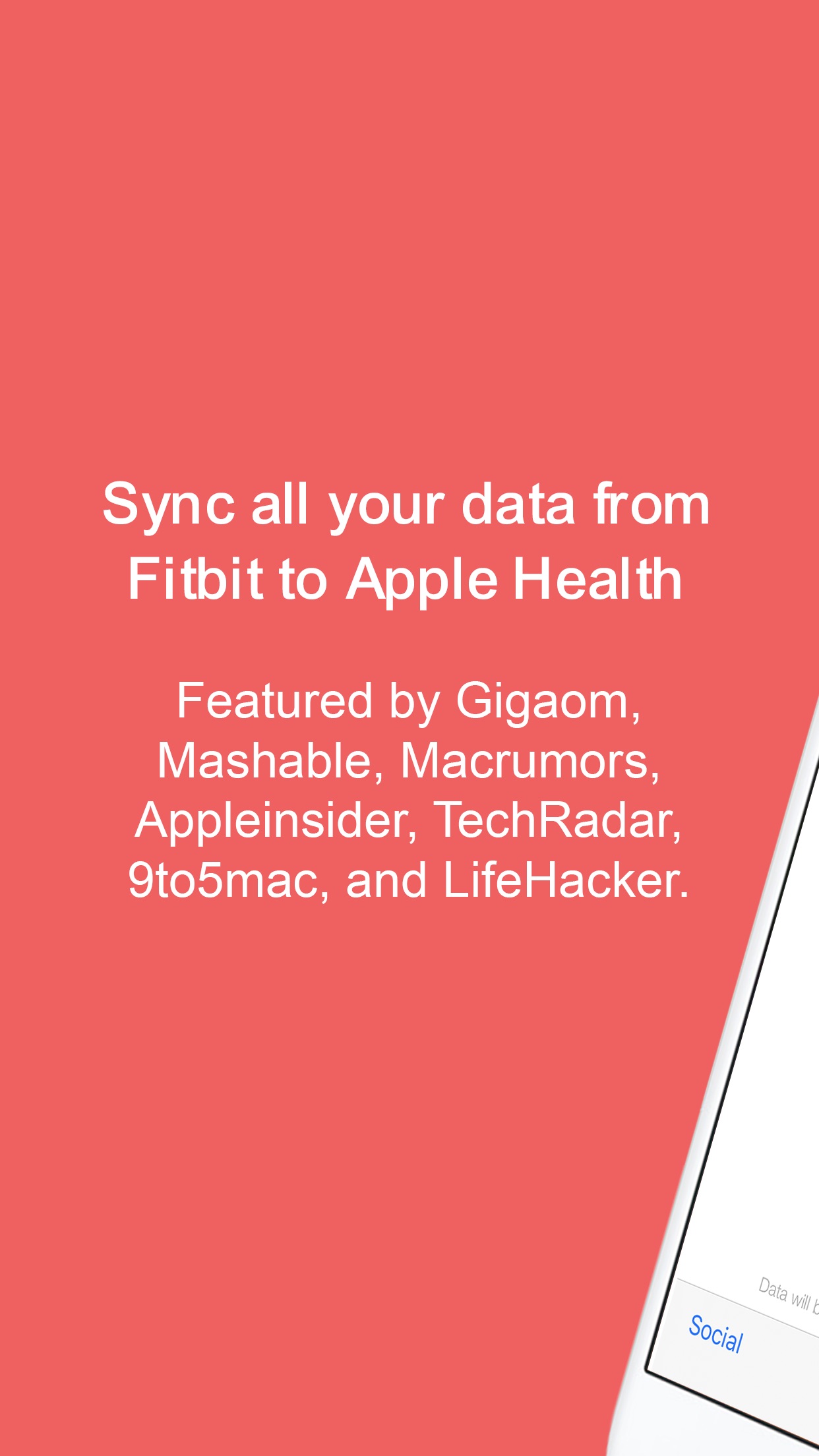 Screenshot do app Sync Solver - Fitbit to Health