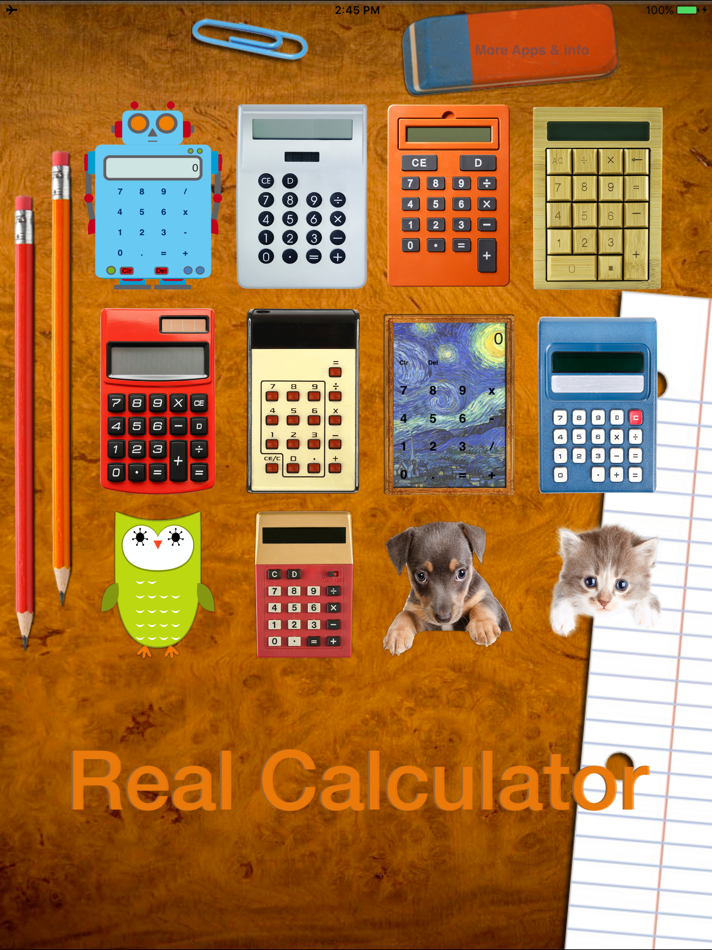 #1. RealCalc: Fun Calculator Skins (iOS) 由: Rodrigo Belloso