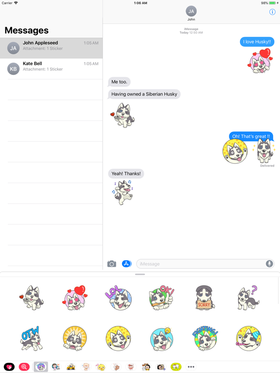 Screenshot #4 pour Husky Dog Stickers