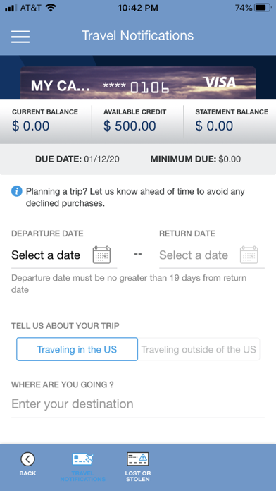 LGECU VISA Screenshot
