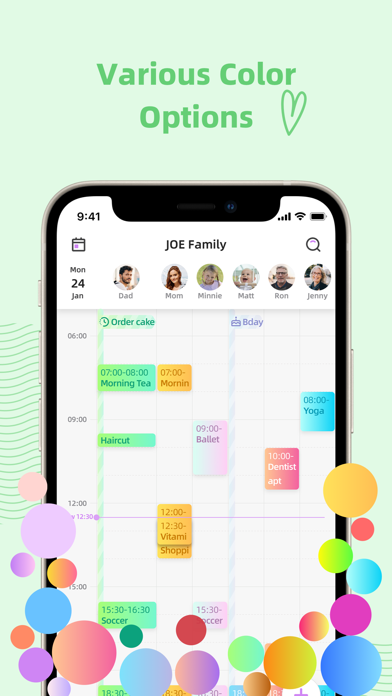 Cubbily Shared Family Calendar Screenshot