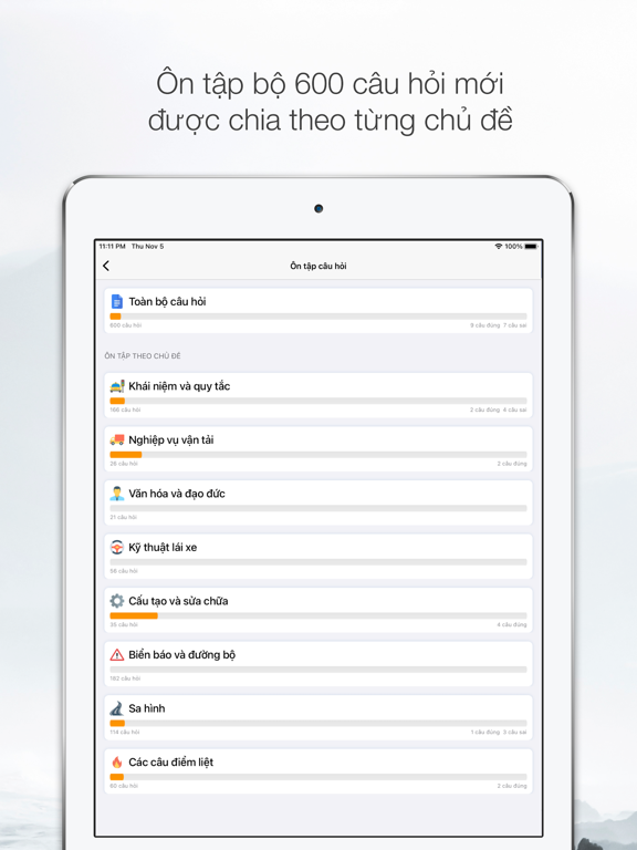 Ôn Thi Bằng Lái Ôtô Hạng B, C1 iPad screenshot 4 - Education app