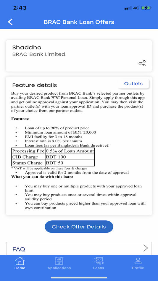#3. BBL Shubidha (iOS) Por: BRAC Bank Limited