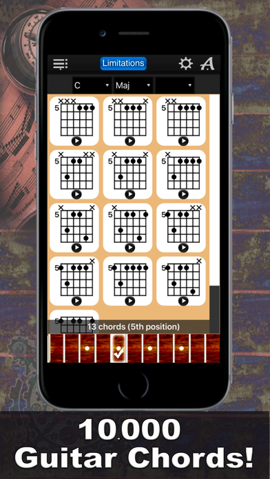 Screenshot #1 pour Guitar Chords Compass Lite