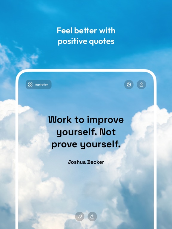 Daily Quotes & Self Motivation iPad screenshot 3 - Health & Fitness app