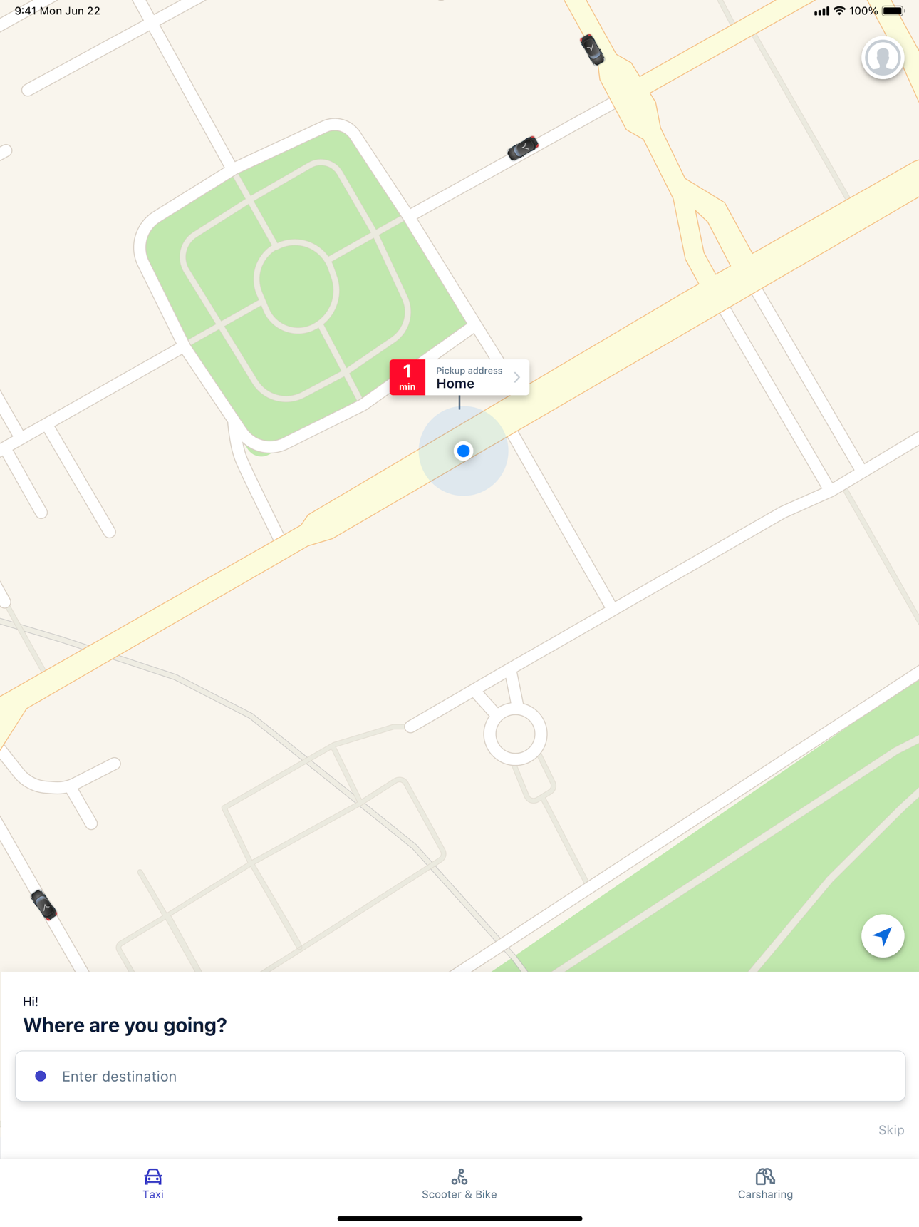 Freenow by Lyft - taxi & more screenshot 1