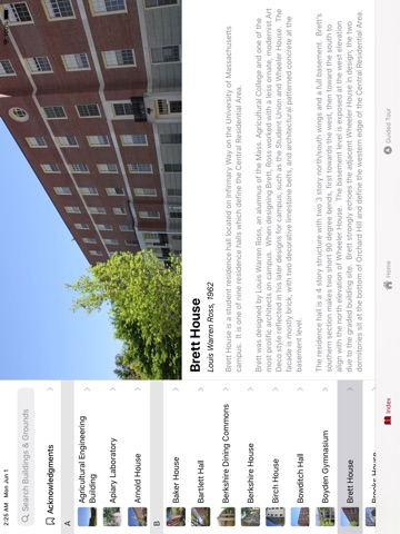 UMass Campus Architecture iPad screenshot