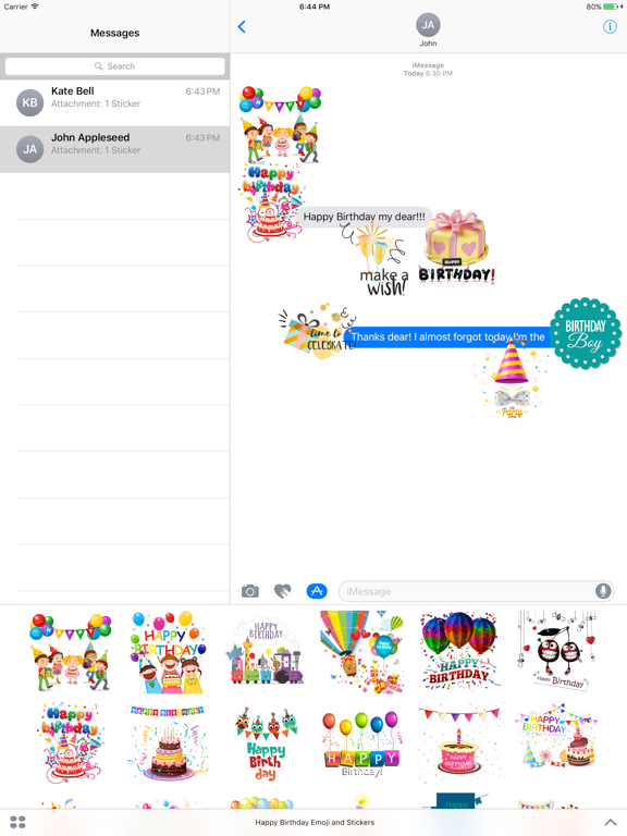 Happy Birthday Emoji & Sticker iPad screenshot