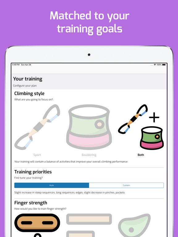ClimbingCoach Training iPad screenshot 4 - Health & Fitness app