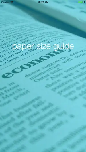 Paper Size Guide screenshot 1