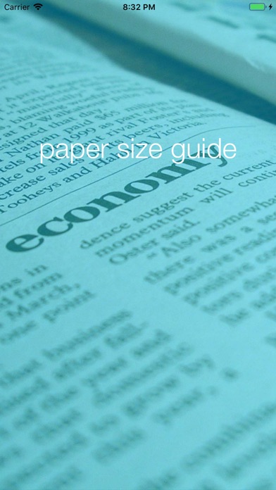Screenshot #1 pour Paper Size Guide