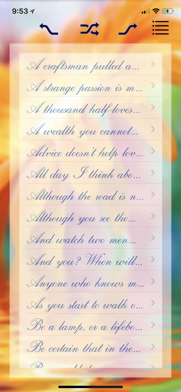 Screenshot #1 pour Rumi: Spiritual & Mystic Poems