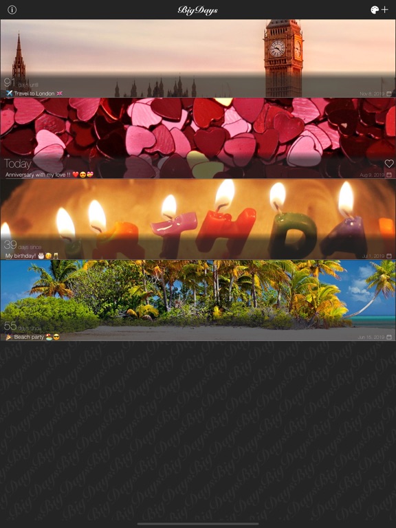 Big Days - Events Countdown iPad screenshot 10 - Productivity app